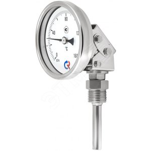 Термометр биметаллический коррозионностойкий универсальный откидной корпус БТ-54.220 0-450C 1/2' шток 250 мм, кл.1.5 - фото 1