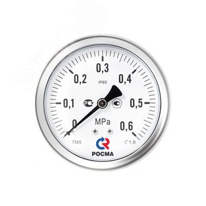 Изображение товара Манометр коррозионностойкий виброустойчивый радиа льное ТМ-621Р 0-1MPa G1/2 150мм кл. т. 1,0, го товый к гидрозаполнению (шт)