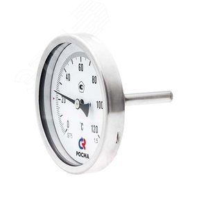 Термометр биметаллический осевой БТ-51.220 -30-50С G1/2' 100 кл.1.5 - фото 1