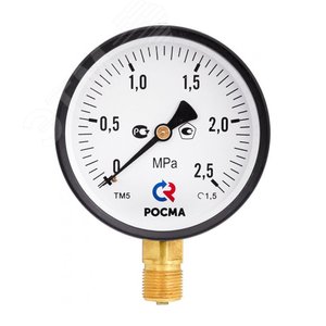 манометр общетехнический радиальный тм-610р 0-0,4mpa m20x1,5 кл.т 0,4 - фото 1
