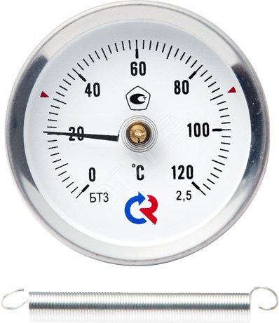 Термометр биметаллический накладной БТ-30.010 0...120С кл.2.5 00000002384 РОСМА - превью