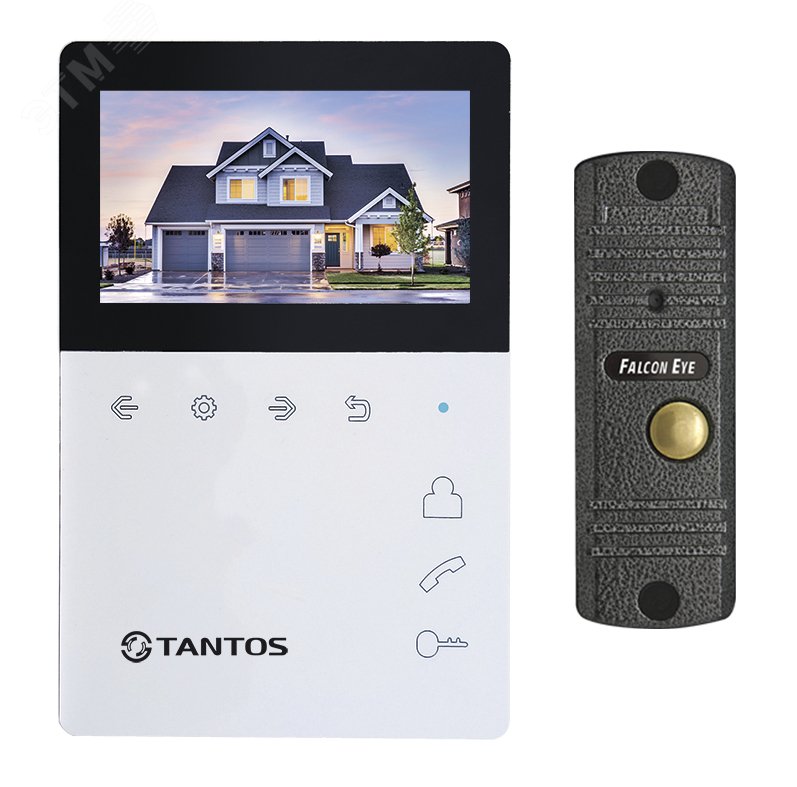 Изображение товара Комплект монитора HD цветного видеодомофона с сенсорным дисплеем и HD вызывной панели в вандалоустойчивом металлическом корпусе (шт)