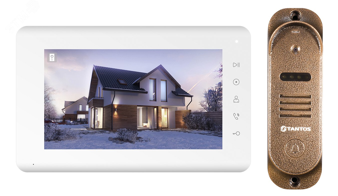 Изображение товара Комплект монитора HD цветного видеодомофона 7'' и HD вызывной панели (шт)