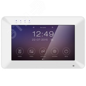 Изображение товара Монитор цветного видеодомофона с сенсорным емкостным экраном с диагональю 7 дюймов и разрешением 1023х600 (шт)