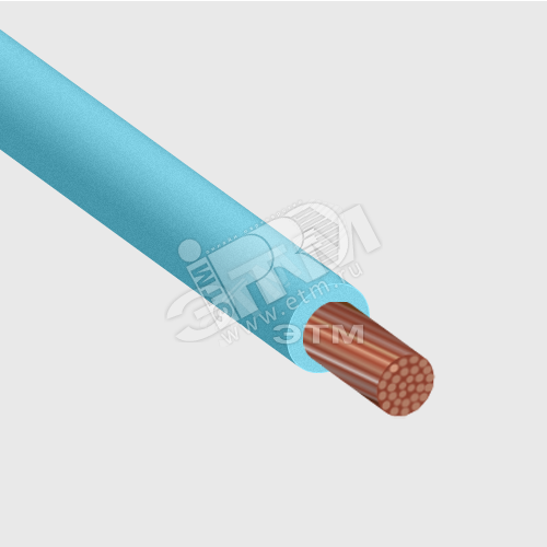 Провод силовой ПУГВ 1х10 голубой ТРТС многопроволочный Дмитров-Кабель ...