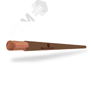 Провод силовой ПУГВ 1х1.5 коричневый ТРТС многопроволочный - фото 1