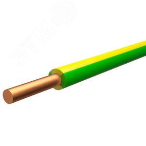 Провод ПУВнг(А)-LS 1х6 желто зеленый              однопроволочный