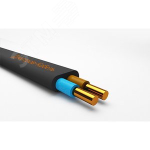 Кабель силовой ВВГ-Пнг(А)-LS 2х1.5 (ок)-0.66 ТРТС однопроволочный - фото 1