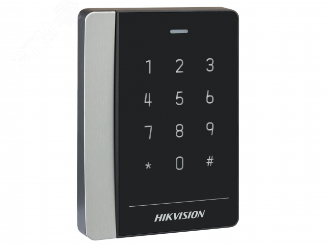 Изображение товара Считыватель EM карт с сенсорной клавиатурой Hikvision DS-K1102AEK для контроля доступа