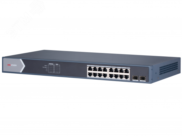 Коммутатор управляемый PoE 16 портов 1000 Мб/с, 2хSFP/RJ45, 225 Вт ...