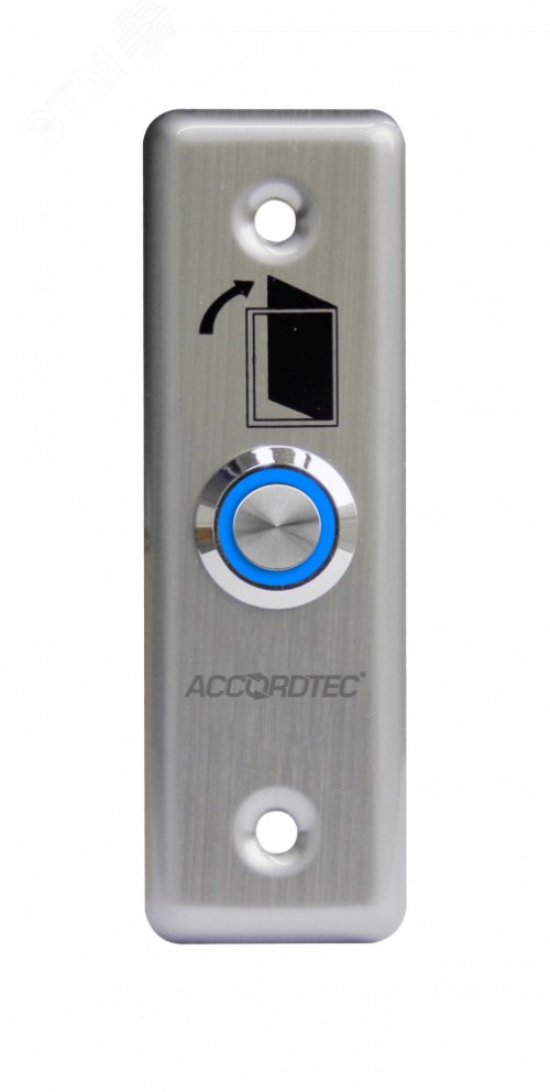 Кнопка Выход врезная c LED подсветкой, цвет подсветки синий AT-H801А LED AccordTec
