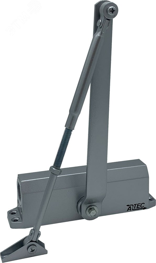 Изображение товара Доводчик дверной ATEC-D206H-Sl до 120 кг серебристый двухскоростной регулируемый