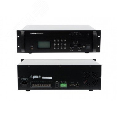 IP-усилитель, 60 Вт, 1 микр+ 1 лин вход, запуск mp3-проигрывателя, 2U IP-A6760 Roxton