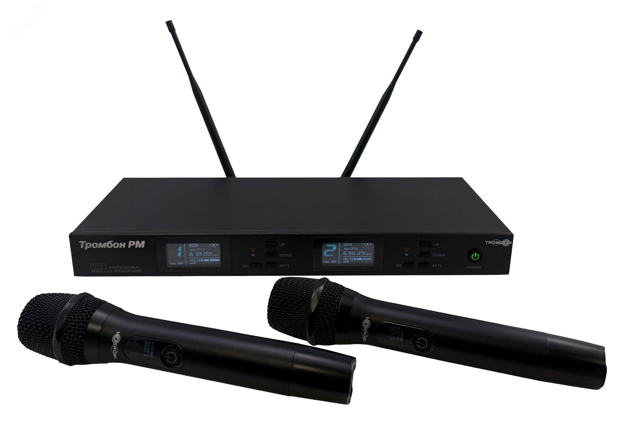 Изображение товара Радиомикрофон Тромбон РМ комплекс с двумя микрофонами для систем звука