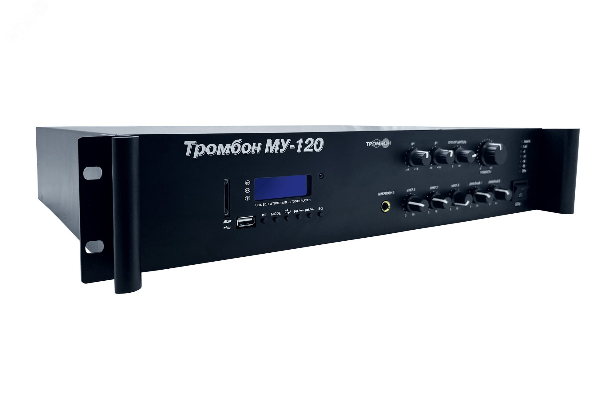 Изображение товара Музыкальный усилитель Тромбон МУ-120 для профессиональной и домашней аудиосистемы