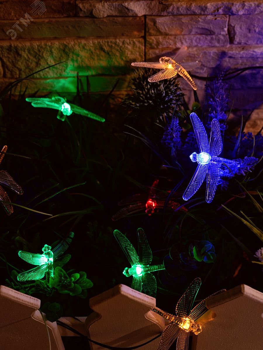 Светодиодный садовый светильник USL-S-123/PT4000 cадовая гирлянда на солнечной батарее Dragonflies Special 05302 Uniel - превью