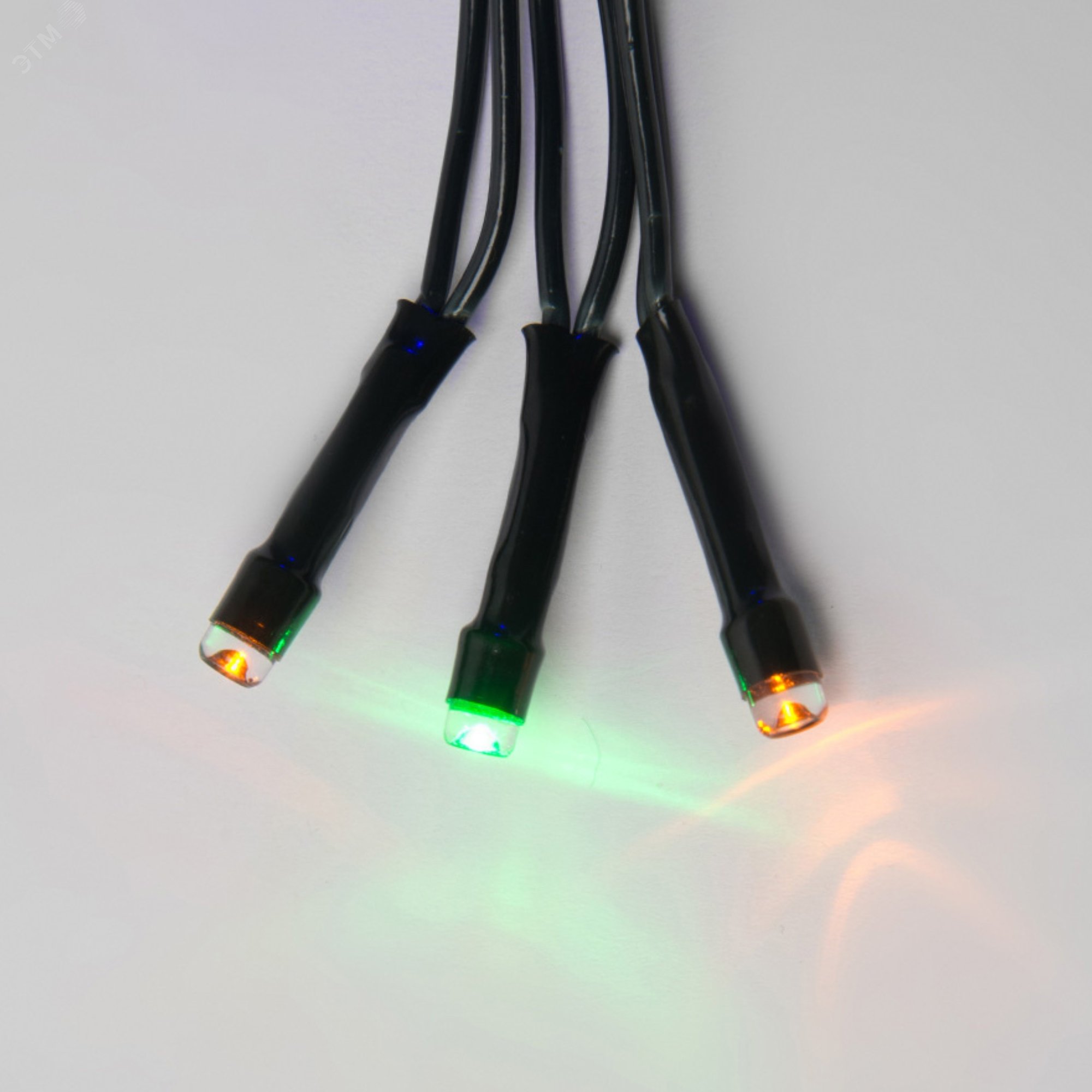 Гирлянда светодиодная с контроллером 20 светодиодов длина 2,8 м цвет свечения - разноцветный IP20 провод зеленый упаковка - картон ULD-S0280-020/DGA MULTI IP20 11092 Uniel - превью 3