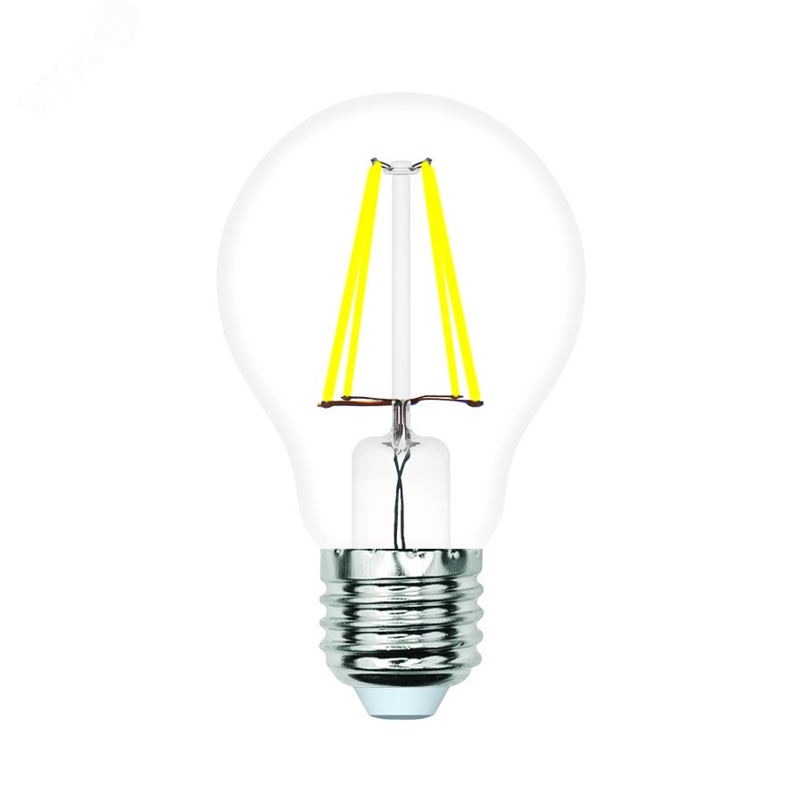 Лампа светодиодная LED-A60-5W/3000K/E27/CL/SLF Форма A прозрачная Теплый (3000K) UL-00008294 Uniel
