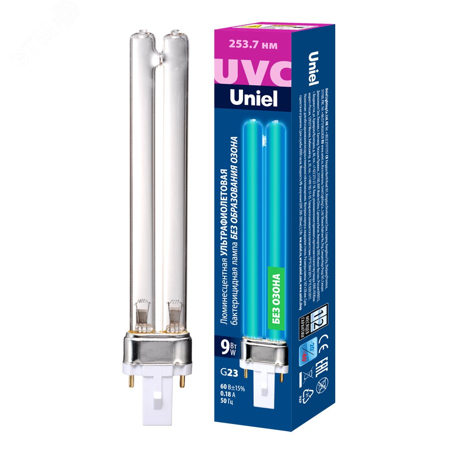 Лампа ультрафиолетовая ESL-PL-9/UVCB/G23/CL UL-00007440 Uniel