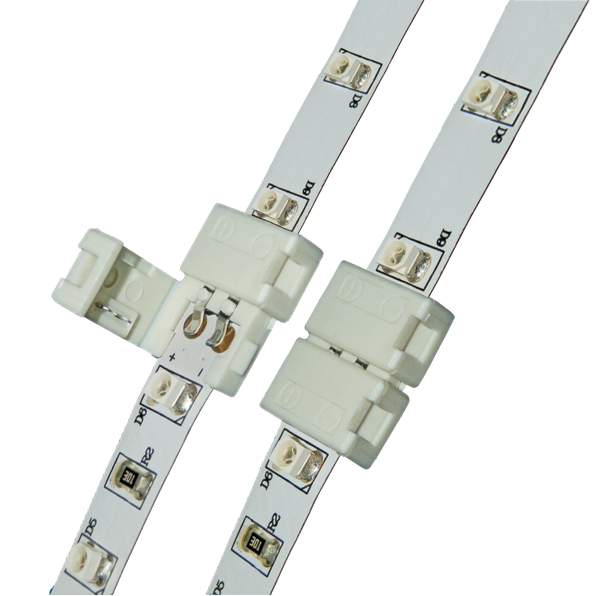 Клемма соединительная UTC-L-2/A20-NNN WHITE 020 POLYBAG для светодиодных лент 2835(3528), 2 контакта. IP20. Белый. 20 штук в пакете