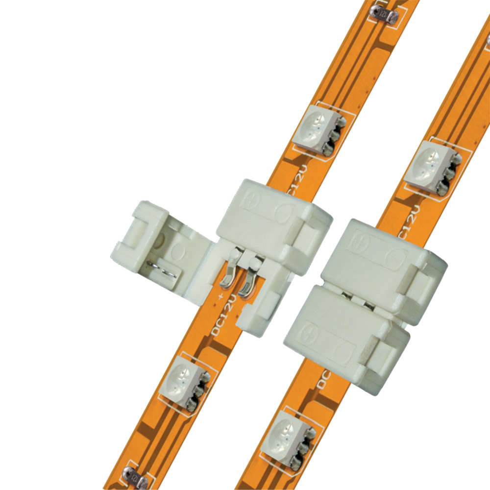 Клемма соединительная UTC-L-2/B20-NNN WHITE 020 POLYBAG для светодиодных лент 5050, 2 контакта, IP20, цвет белый, 20 штук в пакете