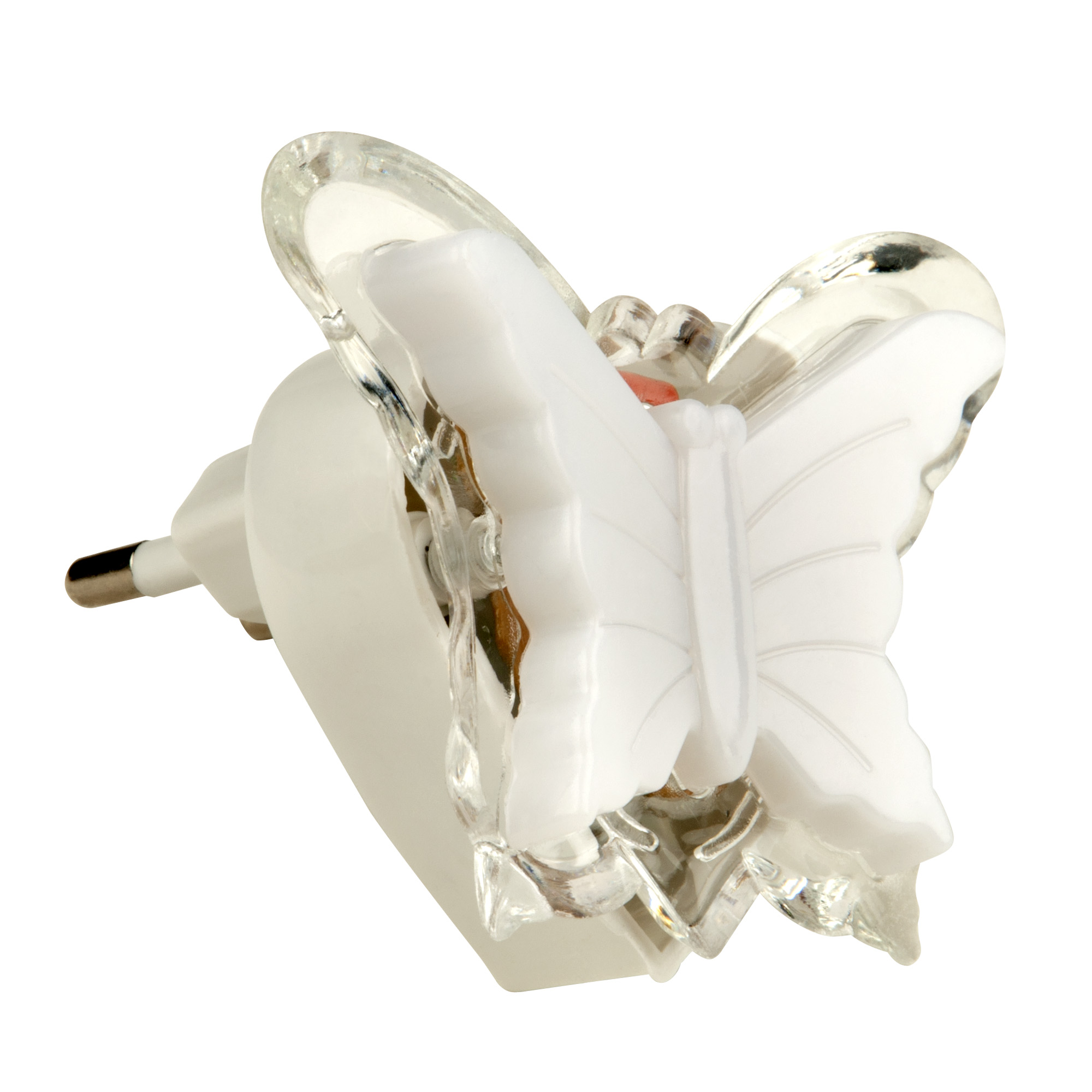 Ночник светодиодный без выключателя DTL308 0,5W 3LED триколор (красный, синий, зеленый) Бабочка