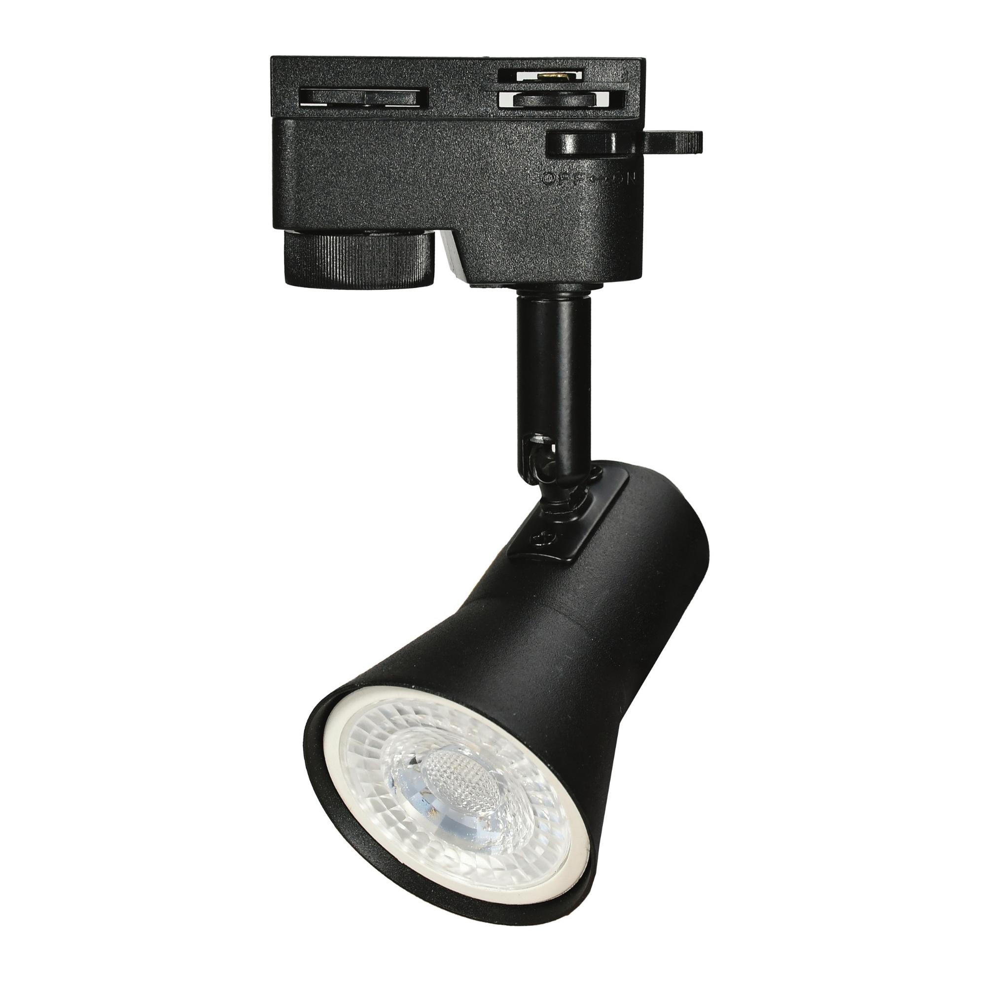 Светильник-прожектор UBL-Q323 GU10 BLACK трековый. Под лампу GU10. Корпус черный