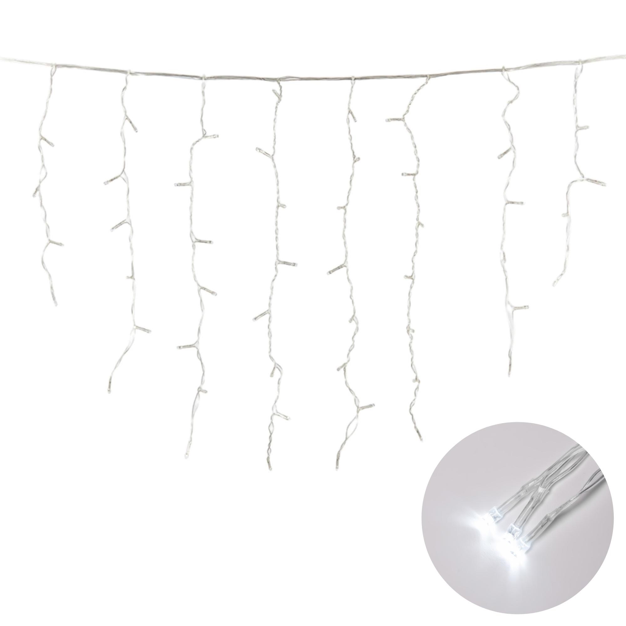 Бахрома светодиодная с контроллером 200 светодиодов 3 м белый IP20 прозрачный провод ULD-B3010-200/DTA WHITE IP20