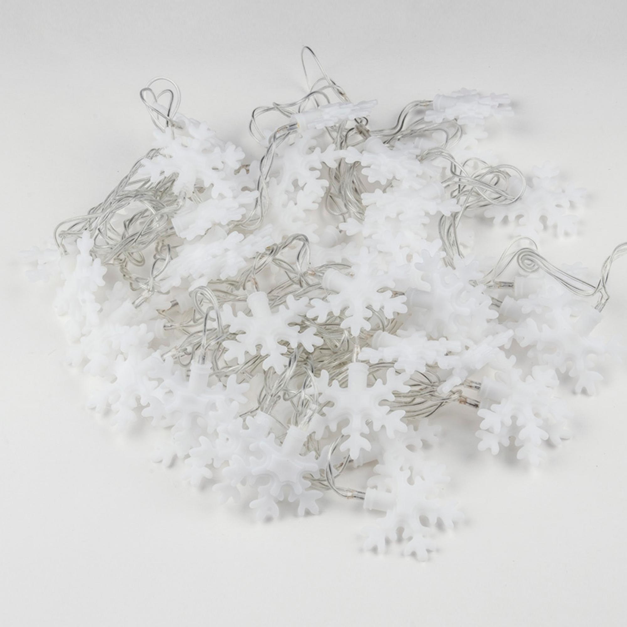 Гирлянда светодиодная с контроллером Снежинки-3 50 светодиодов 7 м разноцветная IP20 прозрачный провод ULD-S0700-050/DTA MULTI IP20 SNOWFLAKES-3