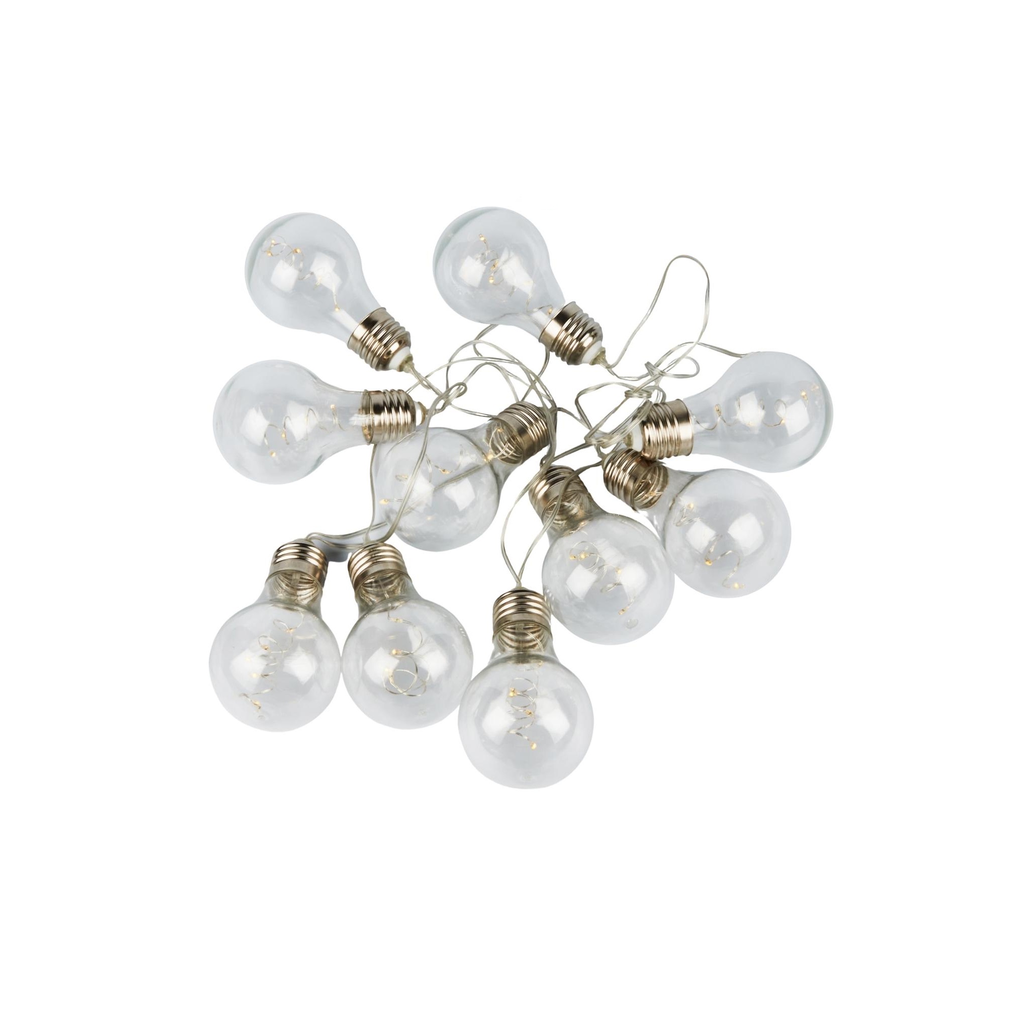 Гирлянда светодиодная Лампочки ретро-1 на батарейках 3AA не в/к 18м 50 светодиодов Теплый белый свет прозрачный провод ULD-S1800-050/STB/3AA WARM WHITE IP20 RETRO BULBS-1 TM