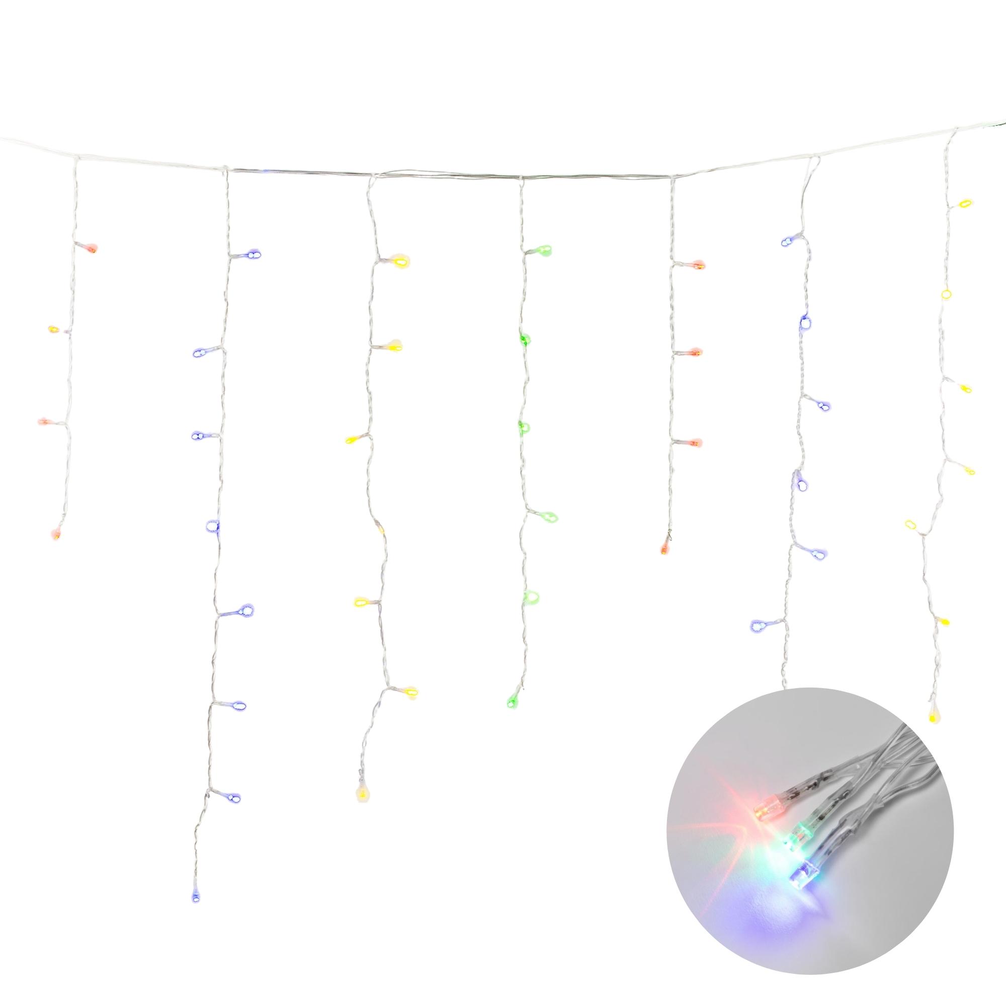 Бахрома светодиодная 6 м 300 светодиодов разноцветный свет прозрачный провод ULD-B6007-300/DTA MULTI IP44
