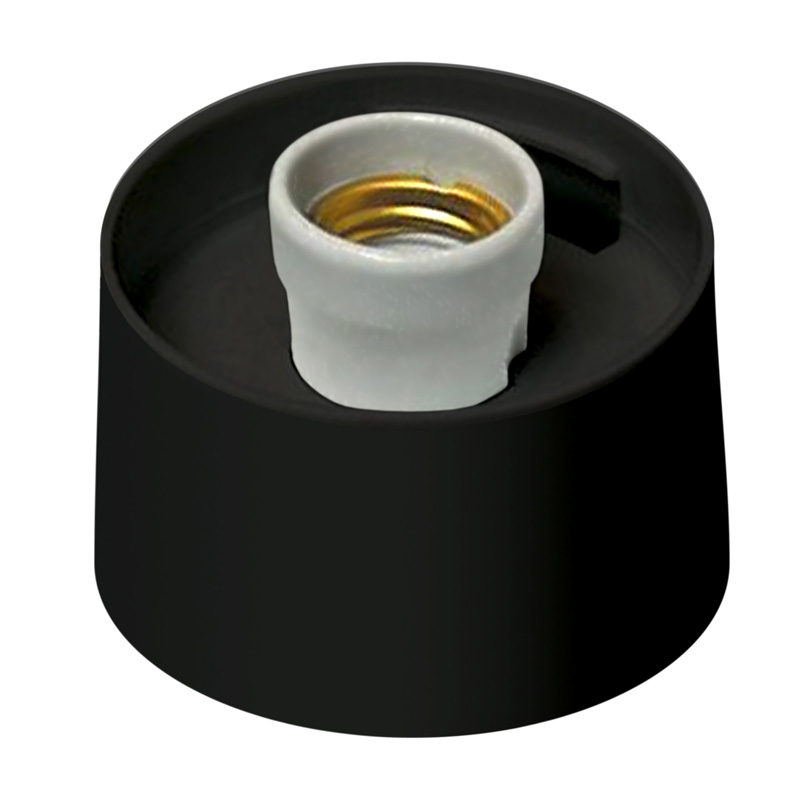 Основание для садово-парковых светильников, тип соединения с рассеивателем - резьбовой, встроенный патрон E27, материал - пластик, цвет - черный, упаковка - картон, UFP-A01AE BLACK