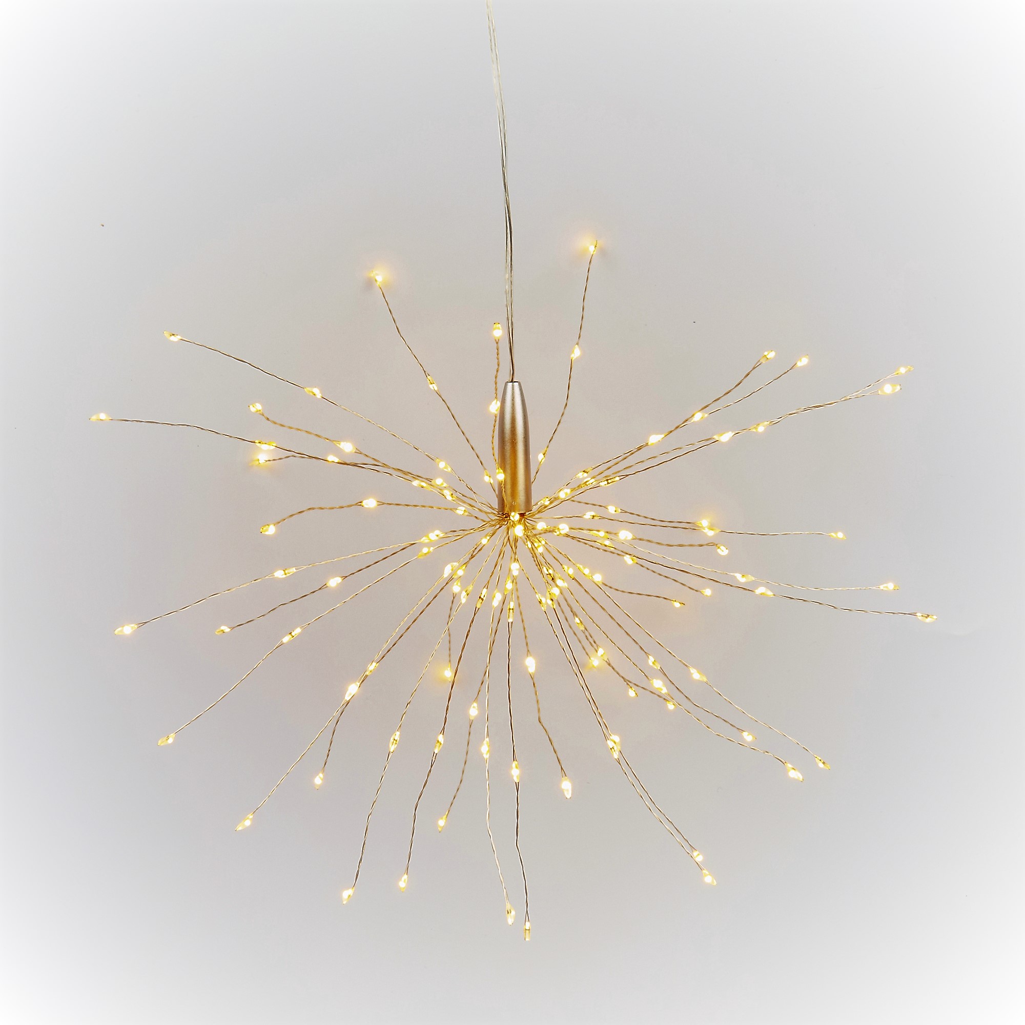 Фигура светодиодная Фейерверк на батарейках 3AA не в/к 30х30см Подвесная 120 светодиодов Теплый белый свет Пульт ДУ в/к прозрачный провод ULD-H3030-150/DTA/3AA/RC WARM WHITE IP20 FIREWORKS TM