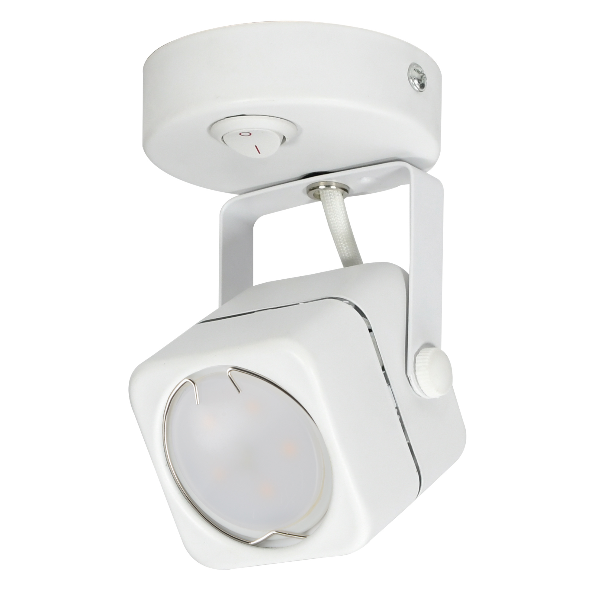 Светильник DLC-S613 GU10/B WHITE декоративный накладной Sotto Без лампы цоколь GU10 Выкл на корпусе металл белый Fametto