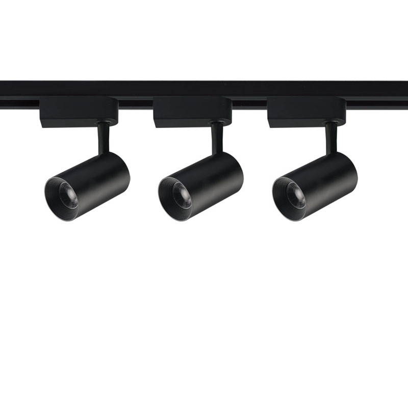 Светильник-прожектор ULB-Q291 8W/4200К/K BLACK SET31 светодиодный трековый, в составе набора из 3 штук на шинопроводе 1 м с коннектором. 1800 Лм. Белый свет (4200К). Корпус черный. ТМ Volpe