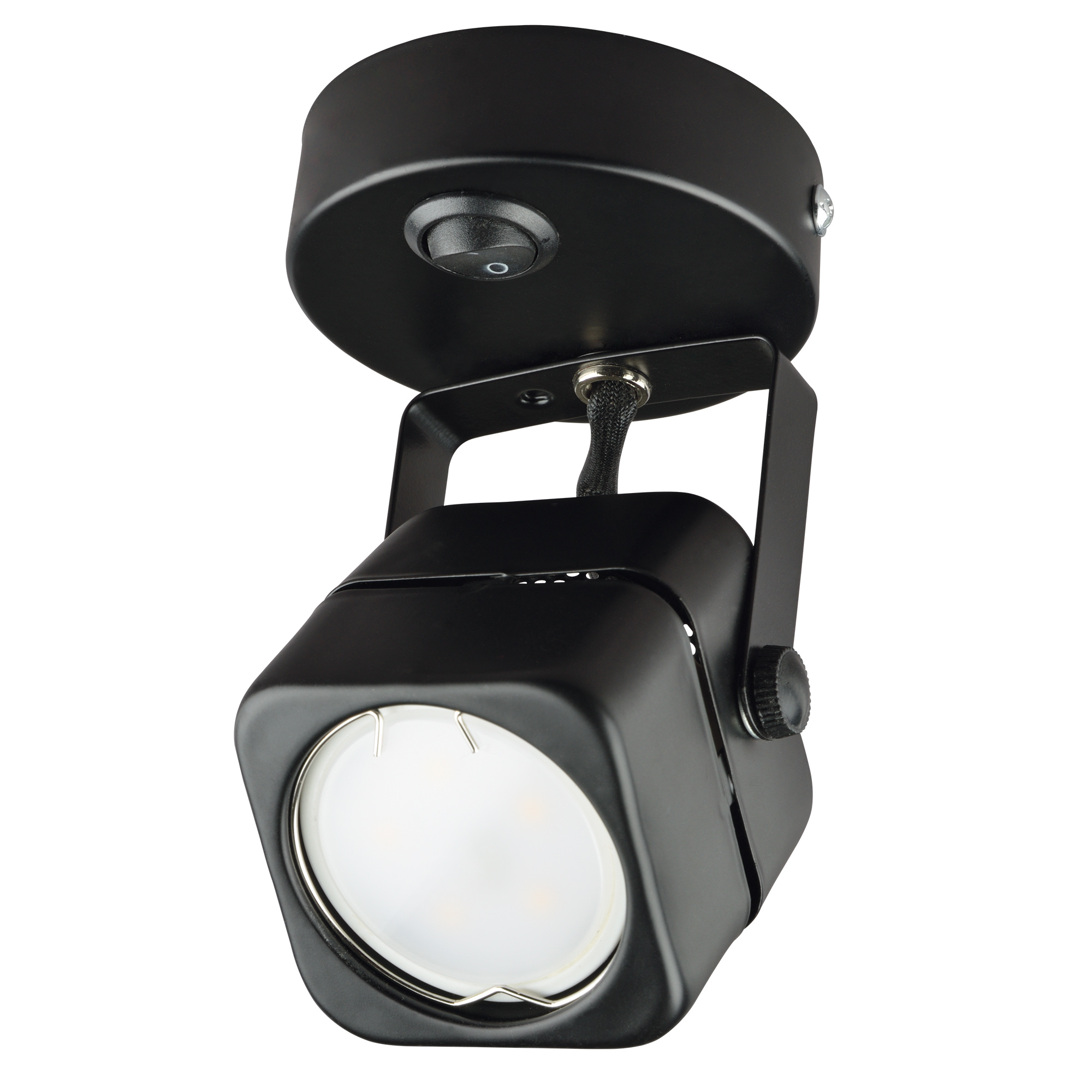 Светильник DLC-S613 GU10/B BLACK декоративный накладной серия Sotto Без лампы цоколь GU10 Выкл на корпусе Металл Черный TM Fametto