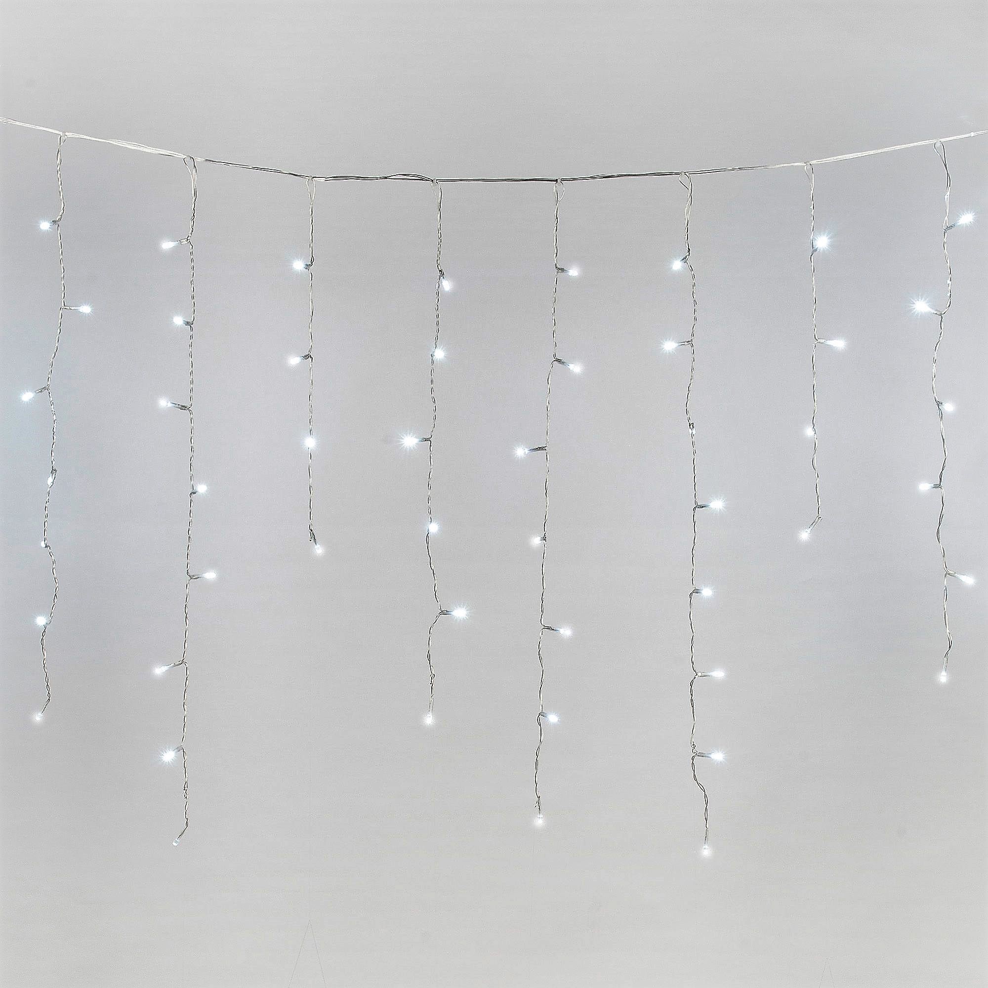 Бахрома светодиодная 20 м с пультом 480 светодиодов прозрачный провод ULD-B20007-480/DTA/RC WHITE IP44