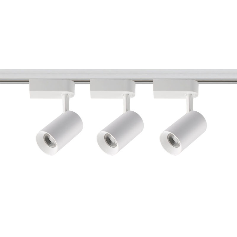 Светильник-прожектор ULB-Q291 8W/4200К/K WHITE SET31 светодиодный трековый, в составе набора из 3 штук на шинопроводе 1 м с коннектором. 1800 Лм. Белый свет (4200К). Корпус белый. ТМ Volpe