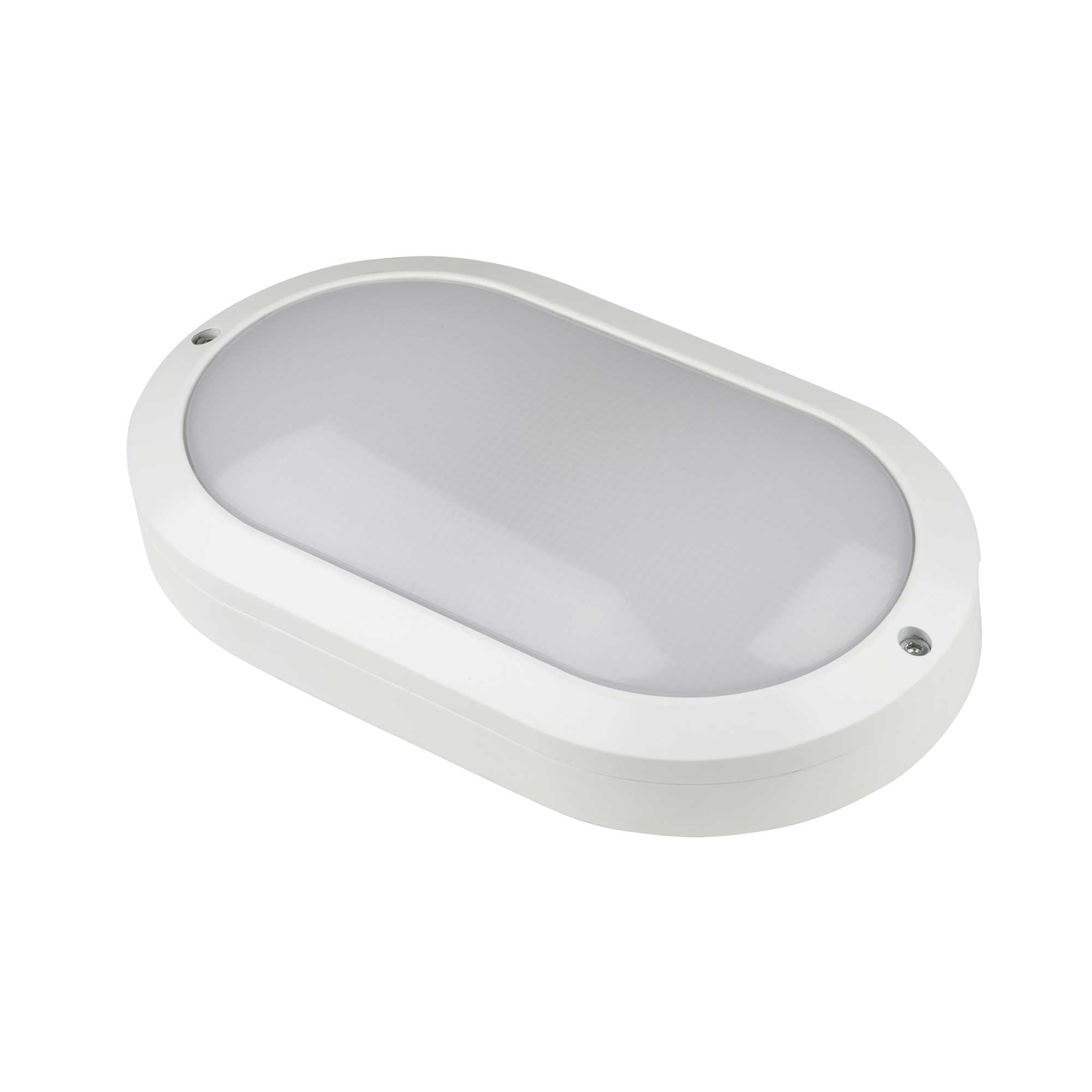 Светильник светодиодный влагозащищенный ULW-K14A 20W-5000K IP65 WHITE овал белый свет 5000K 2400 Лм 220X135 мм белый корпус