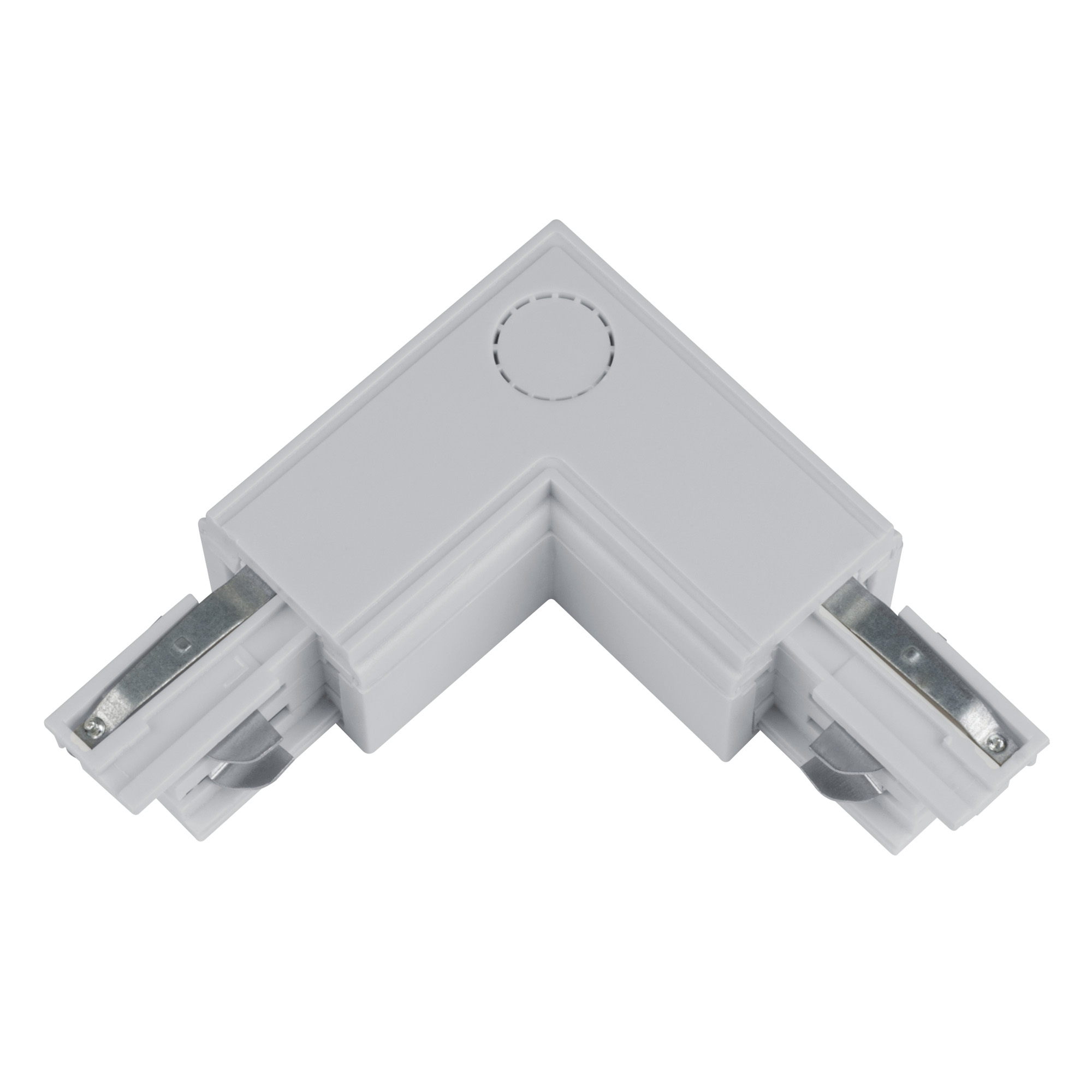 Соединитель для шинопроводов L-образный Внутренний Трехфазный серебряный UBX-A22 SILVER 1 POLYBAG