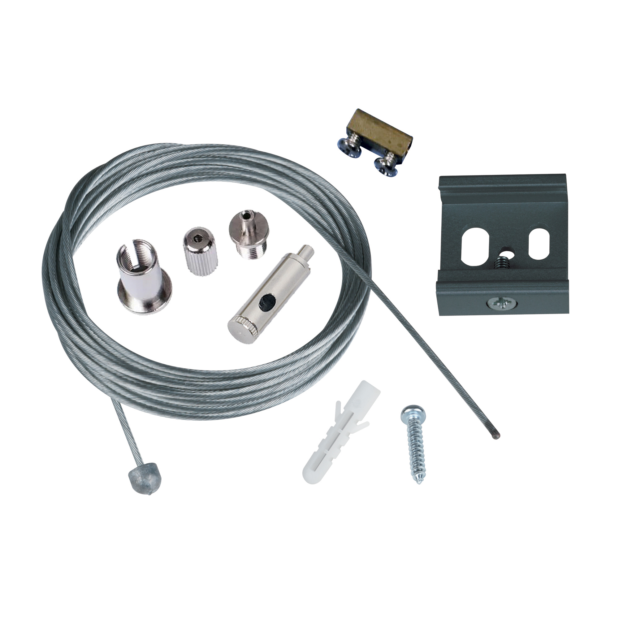 Набор для подвесного монтажа трехфазных шинопроводов Регулируемая длина Цвет серебряный UFB-H42 SILVER 1 POLYBAG