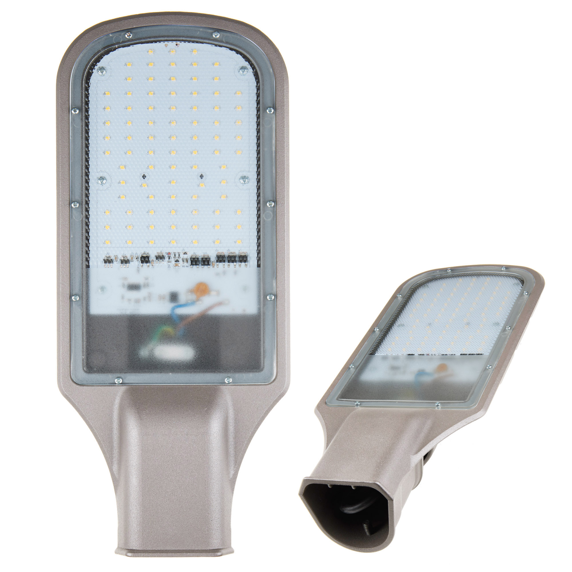 Светильник светодиодный уличный консольный. Дневной (6500K). Угол 110 градусов. ULV-R22H-120W/DW IP65 GREY