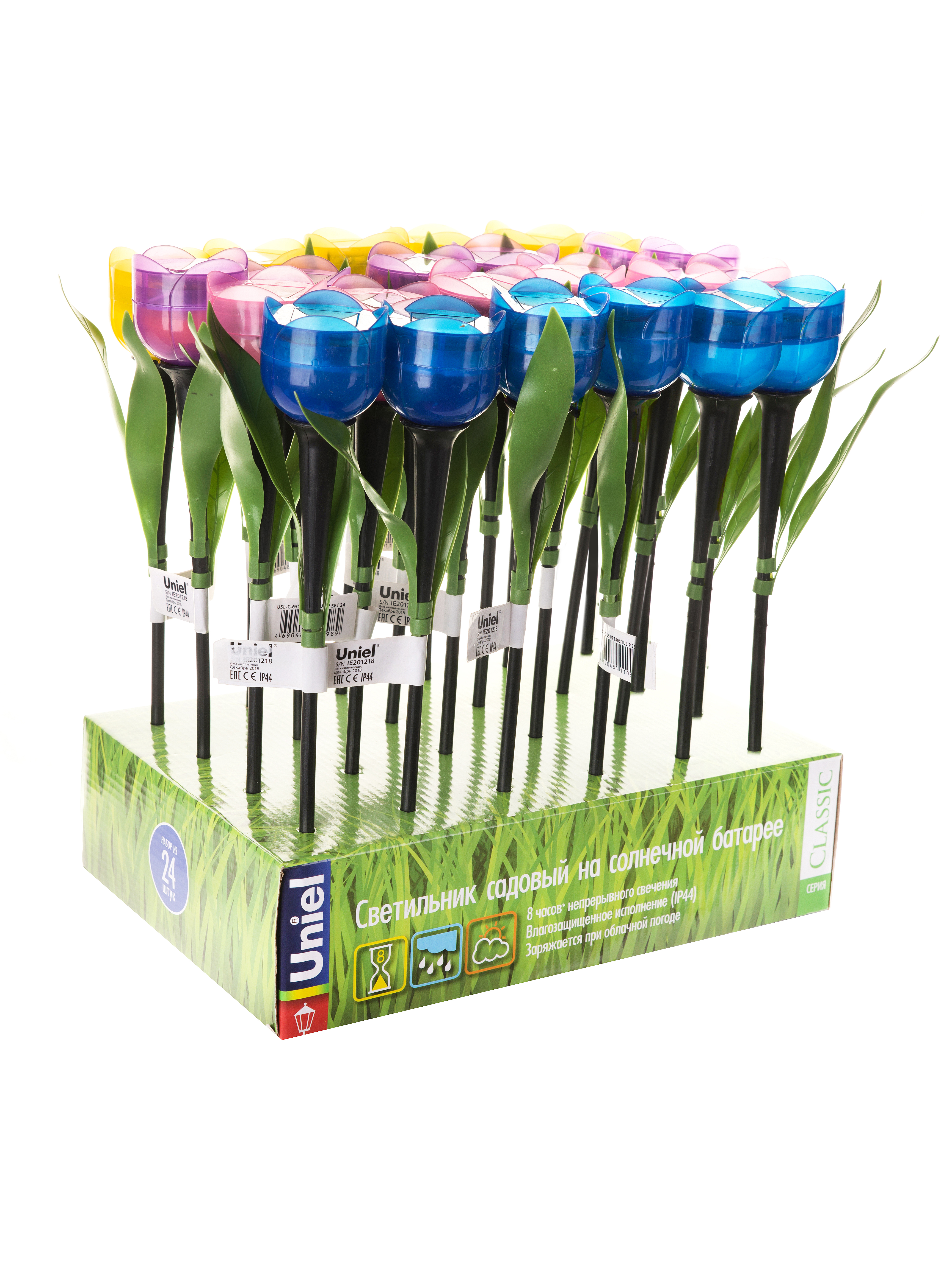 Светильник светодиодный садовый на солнечной батарее СОЛАР USL-C-651/PT305 TULIP SET 24