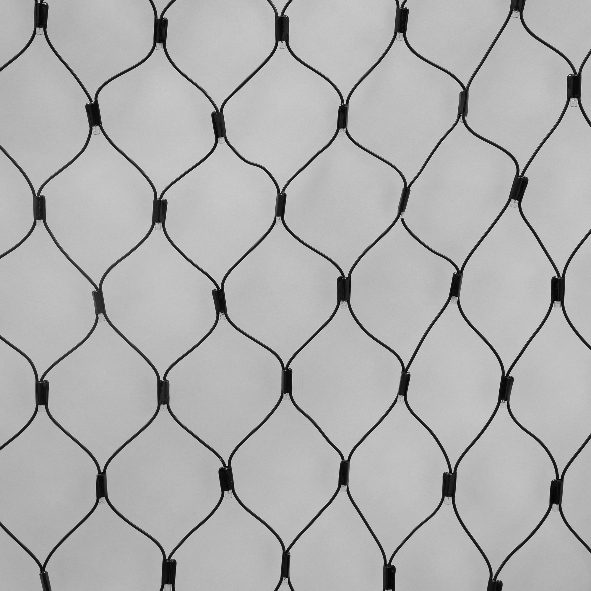 Сетка светодиодная статическое свечение 2*1,5м. Соединяемая 288 светодиодов Бело-синий свет Провод черный TM Uniel