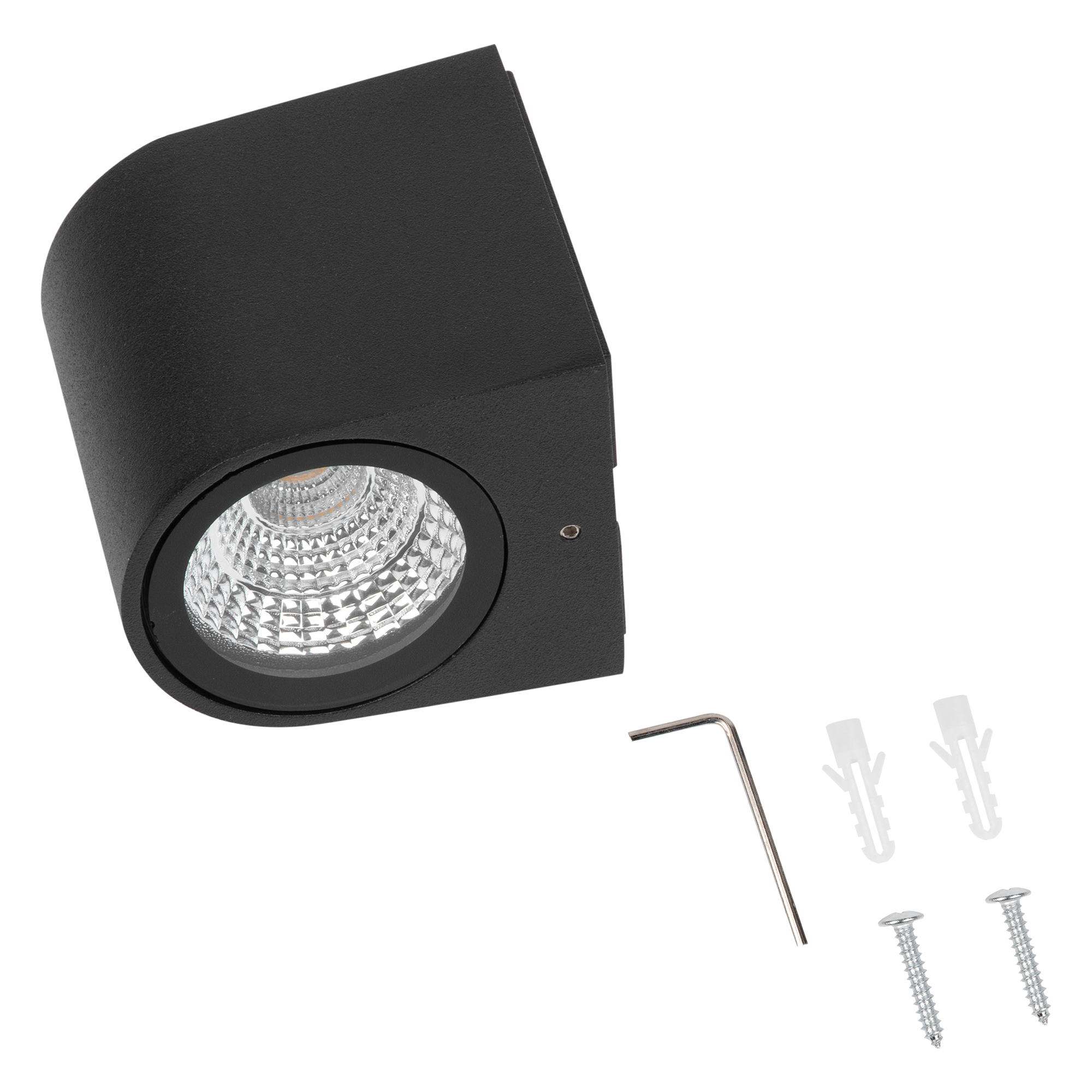 Светильник светодиодный уличный. Архитектурный накладной. ULU-S04A-5W/4000K IP54 BLACK Белый свет (4000K). Корпус черный.