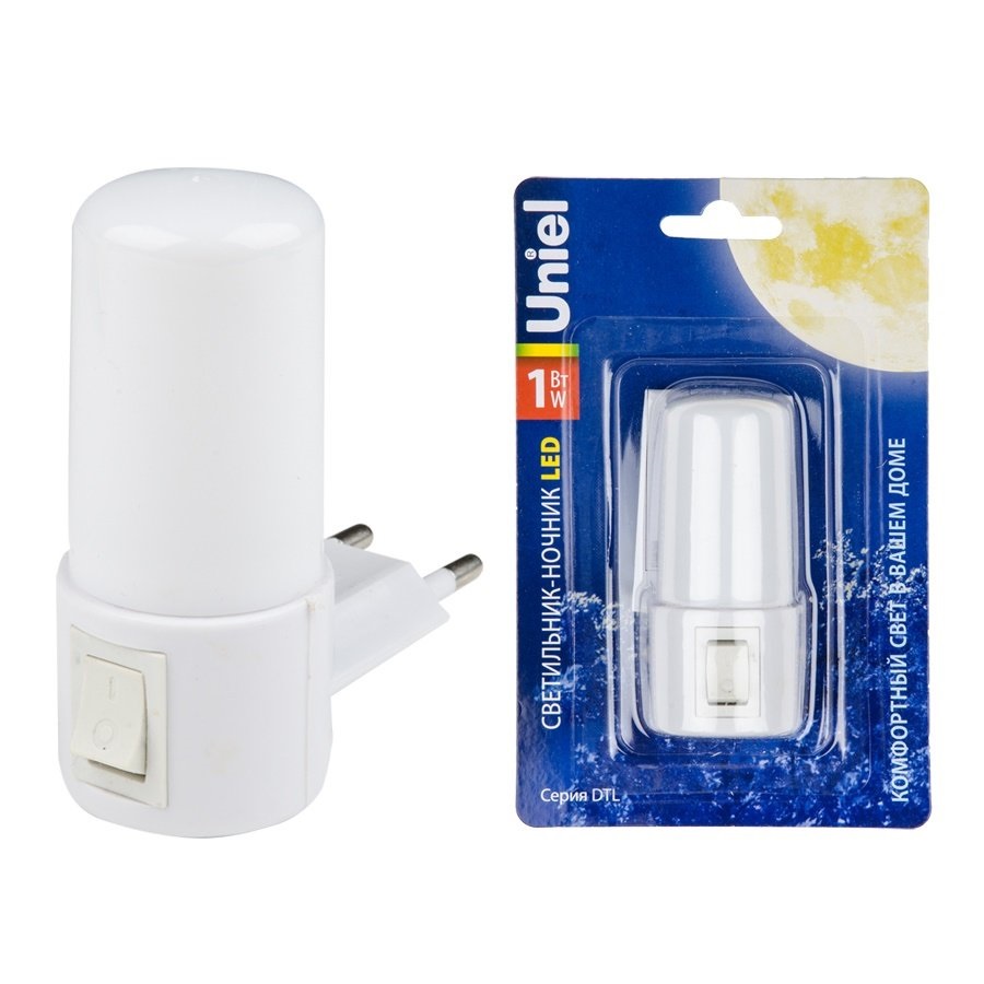 Светильник-ночник- Светлячок DTL-312 Механический выключатель Белый