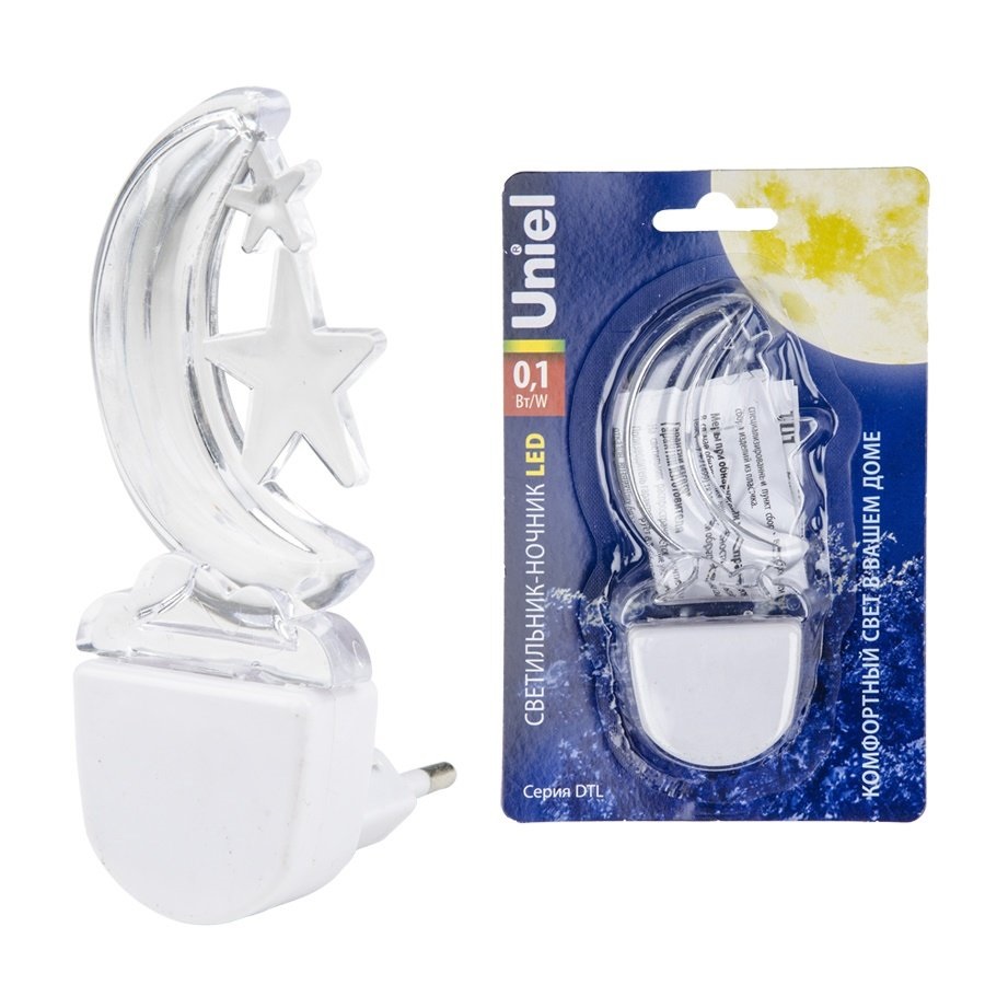 Светильник-ночник-Месяц DTL-315 Без выключателя Тип свечения — теплый белый Белый