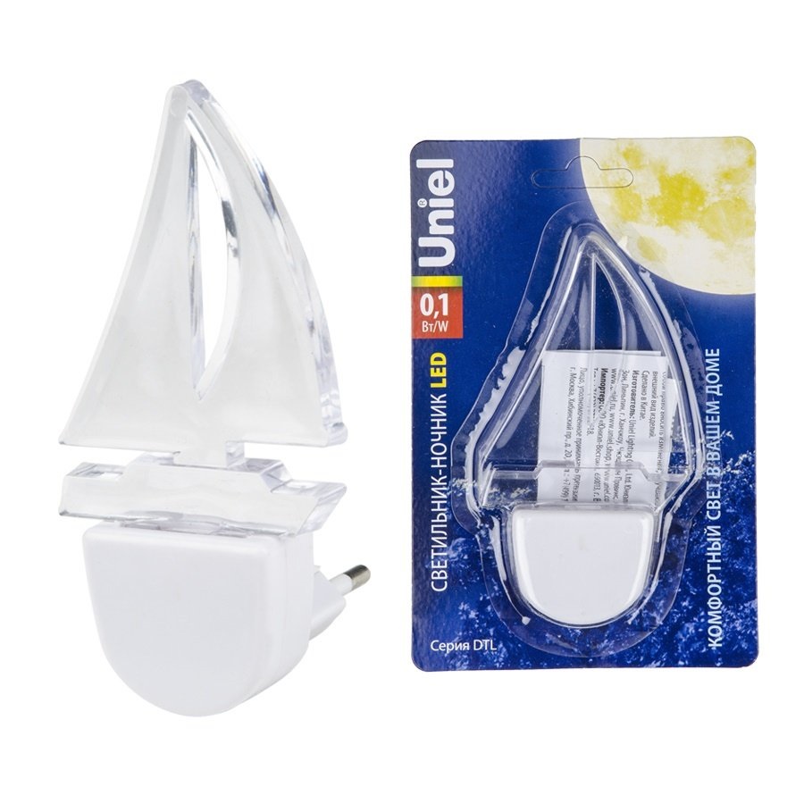 Светильник-ночник-Кораблик DTL-315 Без выключателя Тип свечения — теплый белый белый