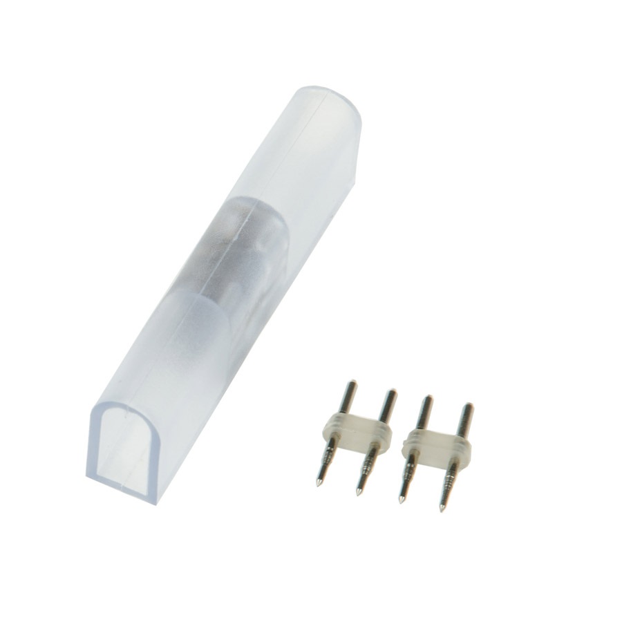 Соединитель контактный прямой для светодиодных лент UTC-K-12/N21 CLEAR 010 POLYBAG ULS-N21 NEON 2200 8x16мм 2 контакта Цвет прозрачный 10 штук в пакете UL-00007238 Uniel