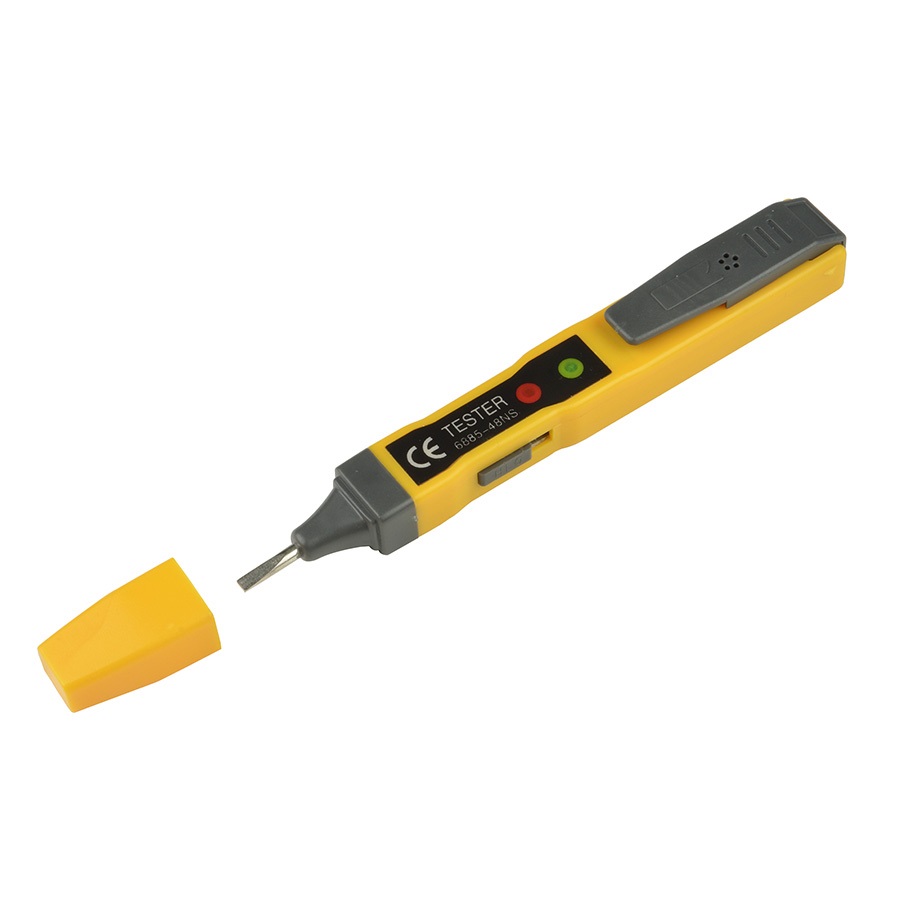 Отвертка-пробник UVT-E25 140/1000V YELLOW-GREY индикаторная шлицевая, 140мм.